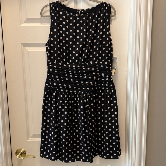 Eliza J Dresses & Skirts - Eliza J Black and White Polka Dot Mini Dress